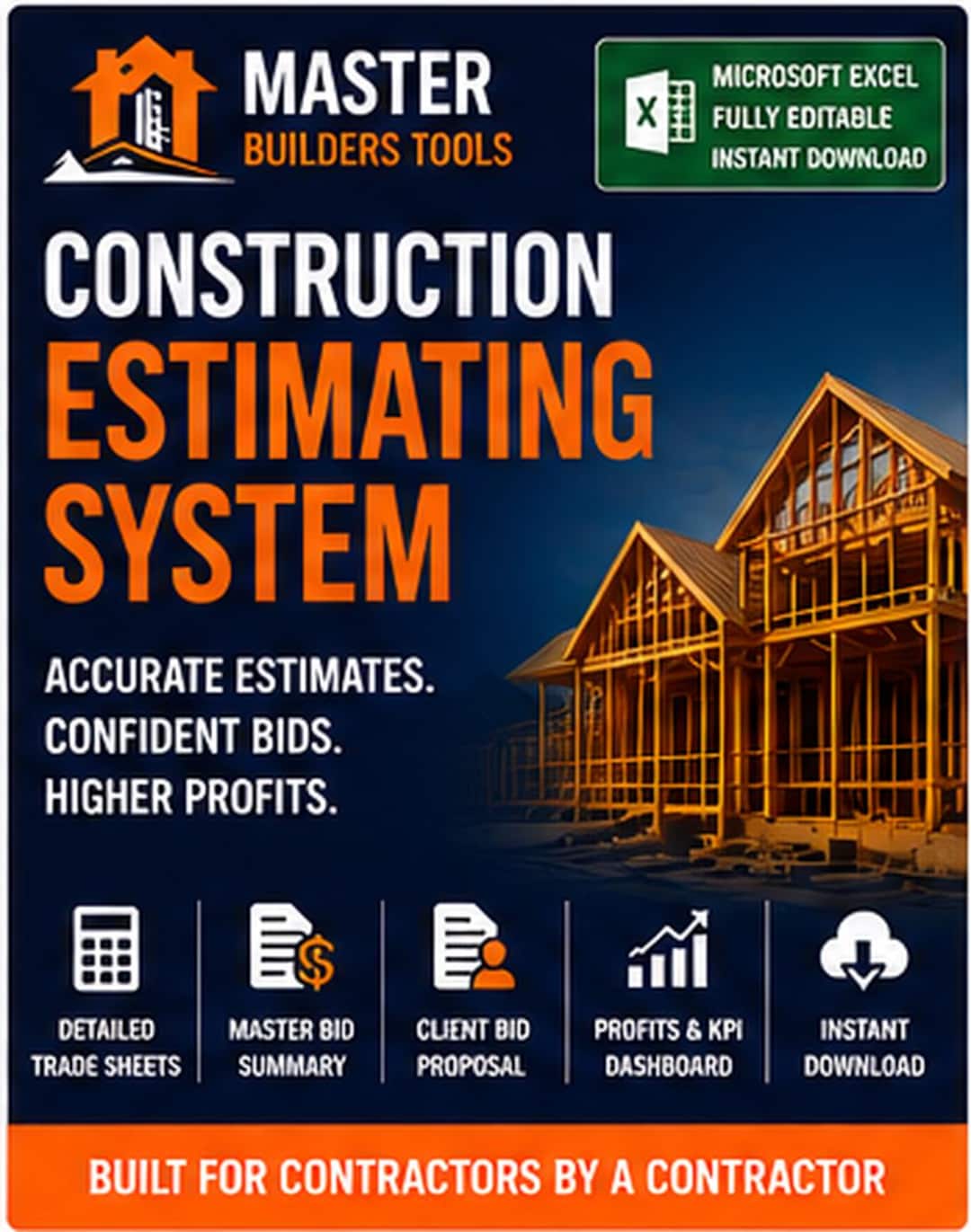 Construction Estimating System | Contractor Bid Template | Excel ...