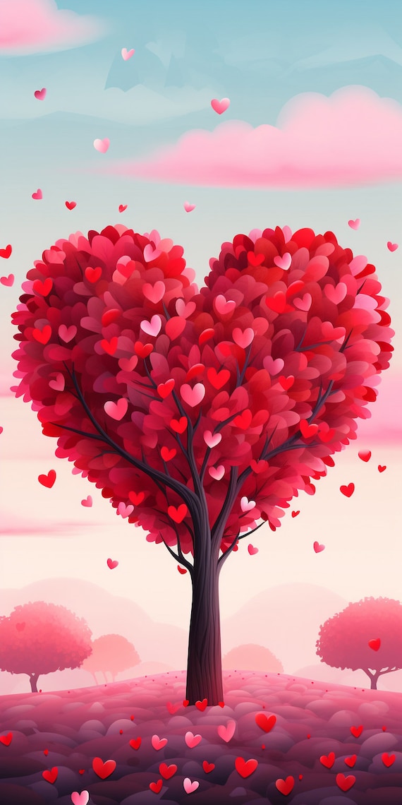 Society6 ケース Colorful tree loves you and me. by Love2Snap Red Heart Shaped Tree, Heart Tree, Love, Valentine