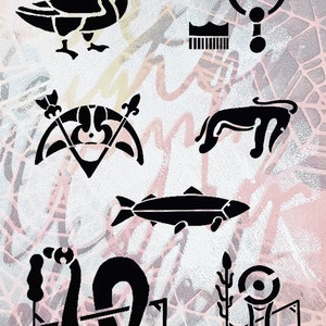 Pictish Symbols Handmade Stencil for art Journals 6x8 approx FREE UK POSTAGE image 1