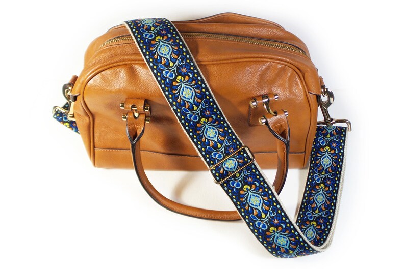 Guitar Handbag Strap Guitar Strap Purse Blue Peacock Etsy