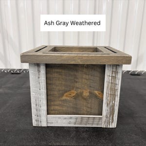 Personalized Image Pot - Ash Gray Weathered
