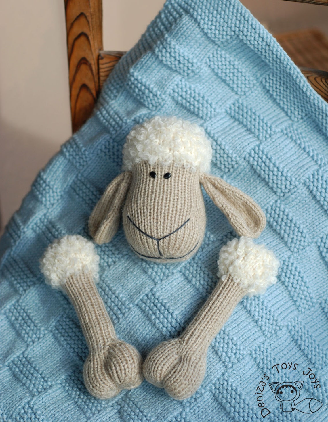 Baby Sheep Toy Blanket knitting pattern Etsy