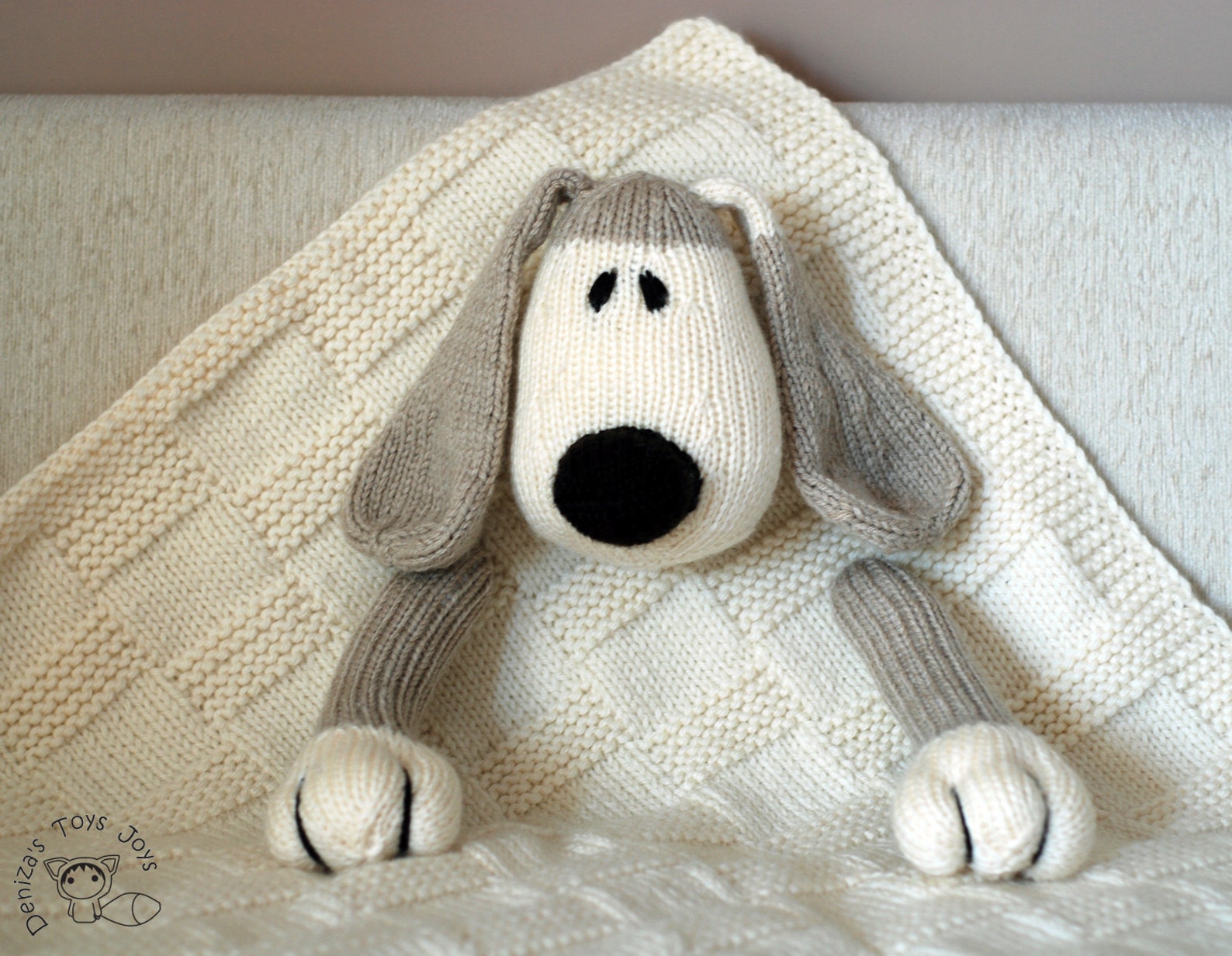 Dog Toy Baby Blanket knitting pattern Etsy