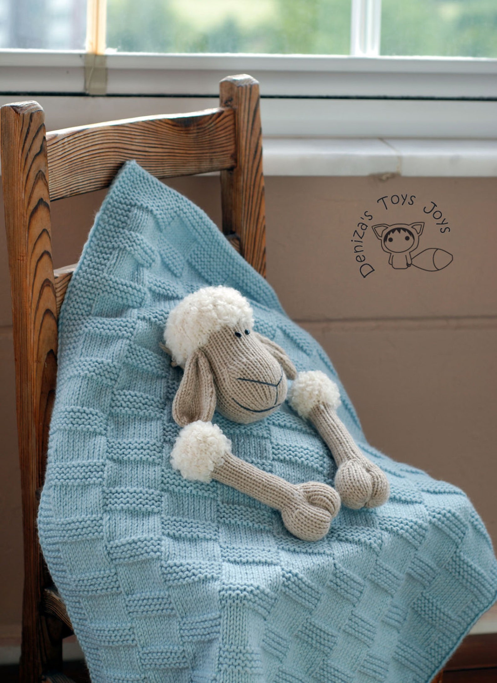 Baby Sheep Toy Blanket knitting pattern Etsy