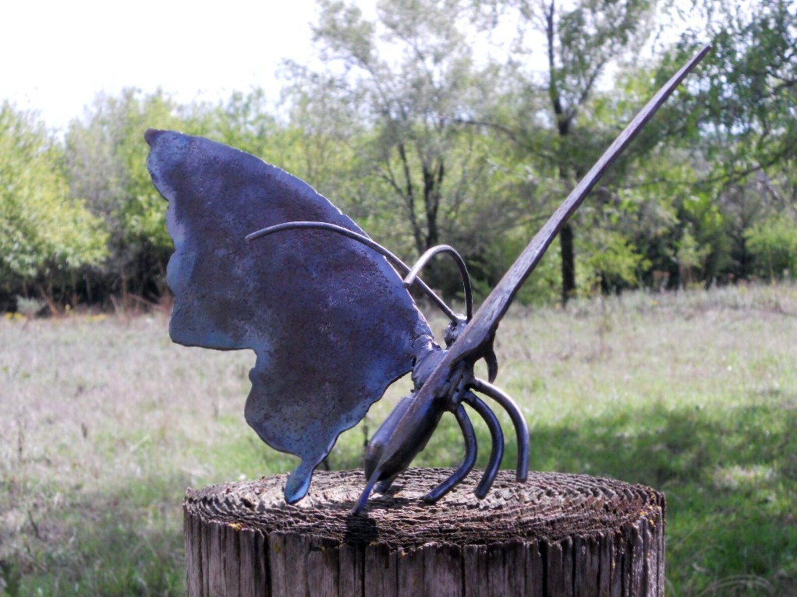 Butterfly Metal Sculpture Welded Metal Art Yard Art Garden Art | Etsy