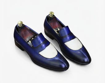 Groene leren loafers voor heren met paardenbitmotief | Handgemaakte luxe instapschoenen