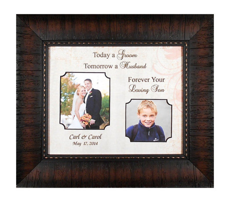 Pas Wedding Gift From Groom To Mom Dad Personalized Picture Frame Father Of Bride Marriage 13x15 Overall