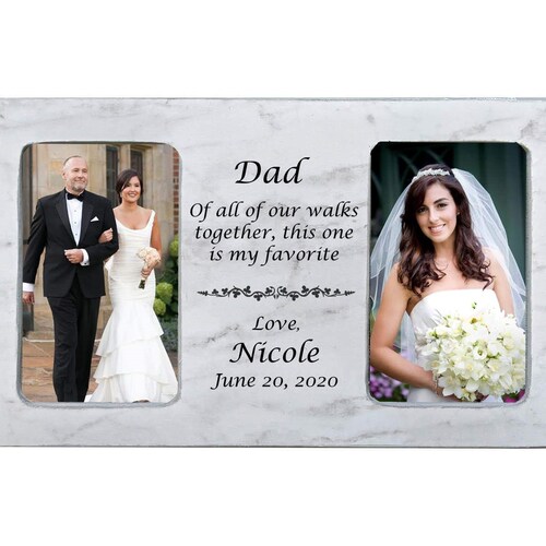 Wedding Picture Frame Father Daughter Wedding Frame Bride Walk Etsy
