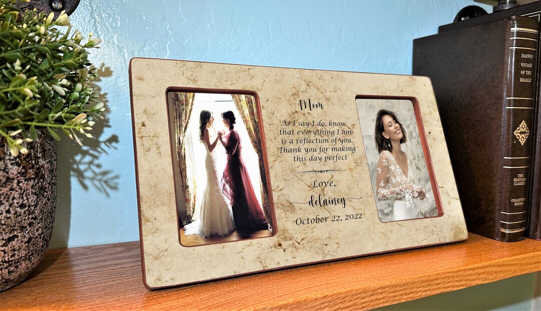 Wedding Frame for Parents, Wedding Gifts for Mom, Double Photo Frame
