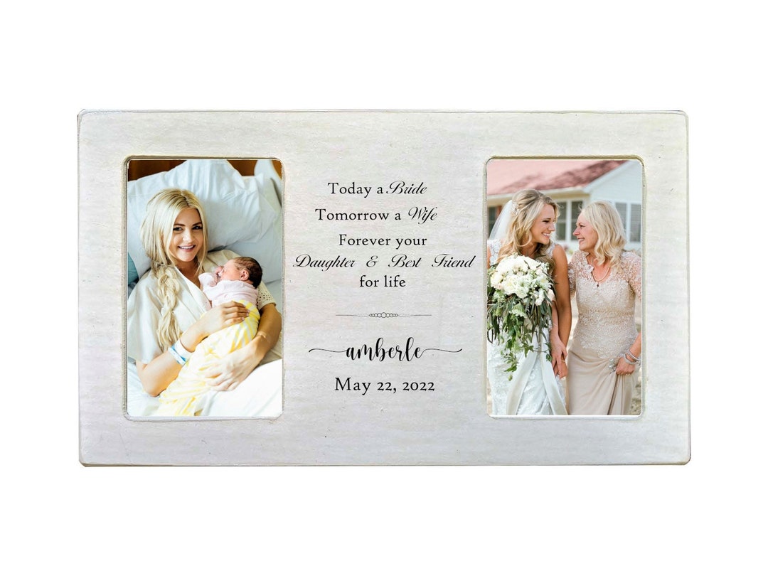 Mother of the Bride Frame, Wedding Gifts for Mom, Picture Frames Wood