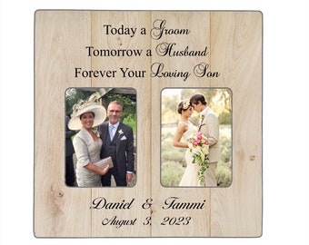 Groom To Dad Gift, Father And Son Picture Frame, Photo Frame With Message, Wedding Gift For Dad, Father Of The Groom Gift, Wedding Keepsake