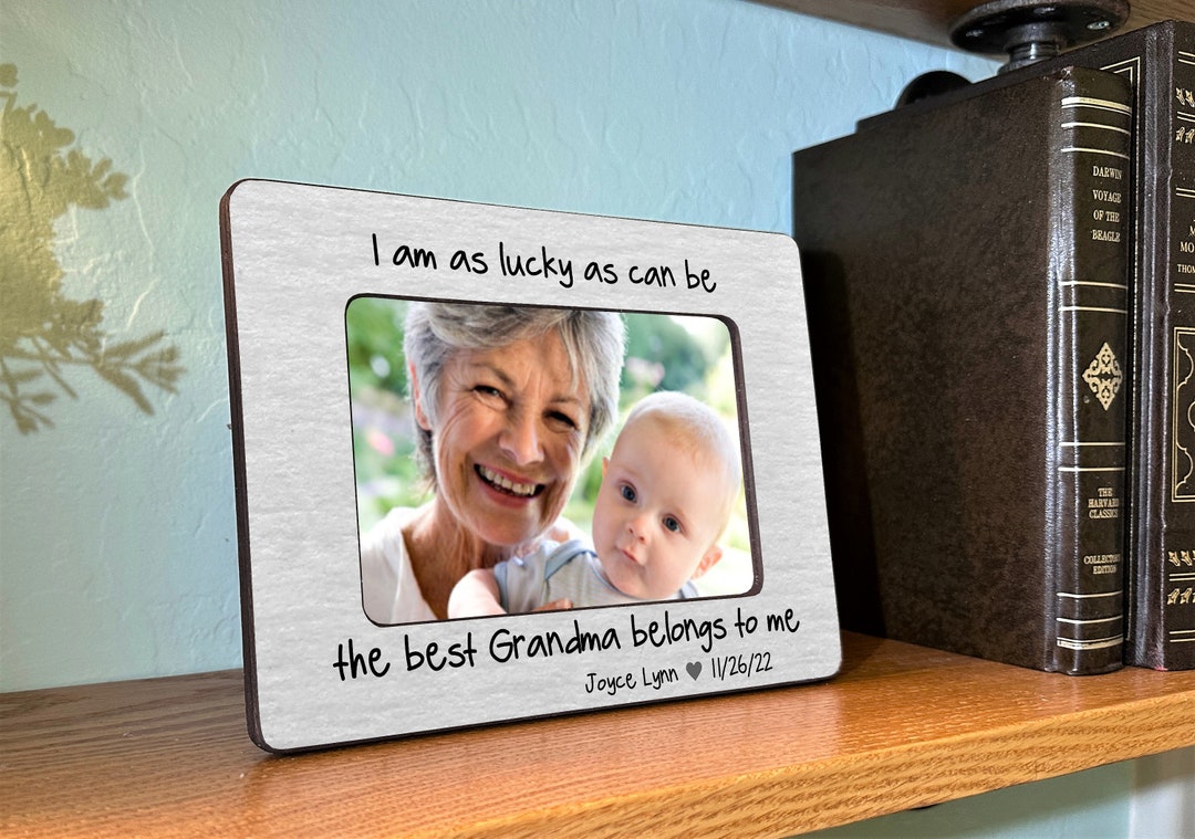 New Grandson Picture Frame Best Grandma Gift Grandson Photo Etsy