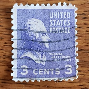 3 Cent US  Postage Stamp-Thomas Jefferson