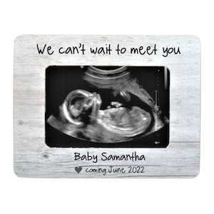 Sonogram Picture Frame, Ultrasound Frame, Pregnancy Reveal Frame, Baby Announcement Frame, Custom Photo Frame, Wooden Picture Frame, Gift