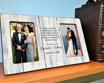 Wedding Frame For Parents, Wedding Gift Parents, Personalized Picture Frame, Parents Of The Bride, Thank You Gift From Groom And Bride, 7x12