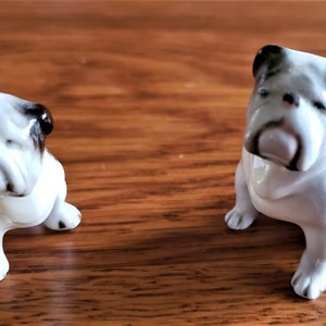 Bull Dogs Porcelain Doll House Figurines