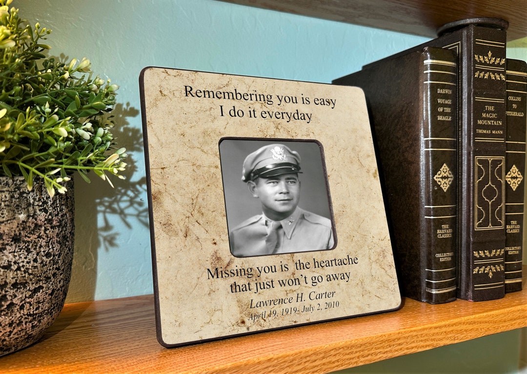 Gone Not Picture Frame, Photo Frame for Passed Loved One, Missing You Gift, Dad
