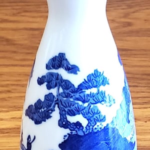 Sake Serving  Bottle-TOKKURI-Ceramic Porcelain- Japanese Sake Bottle-1970s