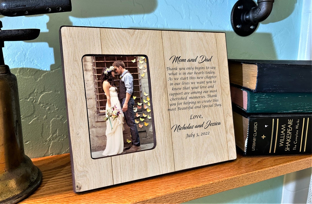 Mom and Dad Picture Frame, Wedding Day Gift for Parents, Photo Frame ...