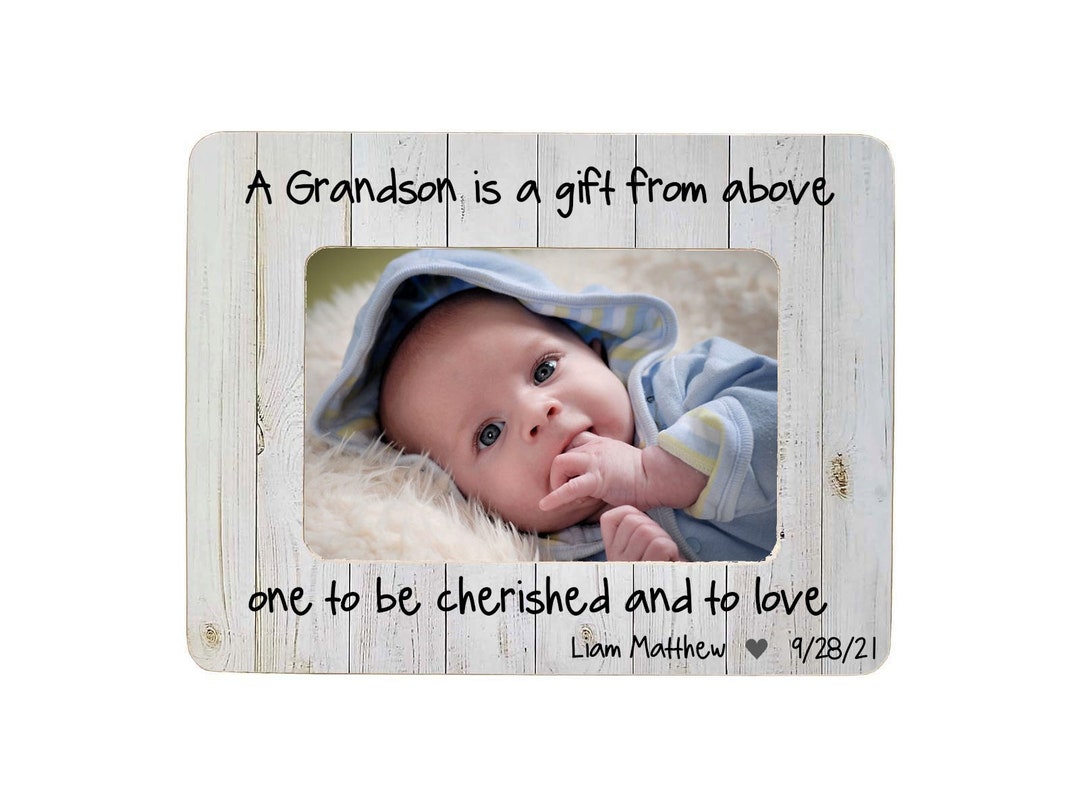 Grandson Frame, Grandson Picture Frame, Gift for Grandma, First
