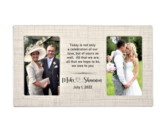 Wedding Parents Picture Frame, Thank You Wedding Frame,  Parents Of The Bride Gift, Wedding Day Photo Frame, Parents Of The Groom, 7x12