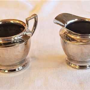 Vintage Cream and Sugar Set-Art Deco Design-Mid-Century Westinghouse Cream and Sugar Set