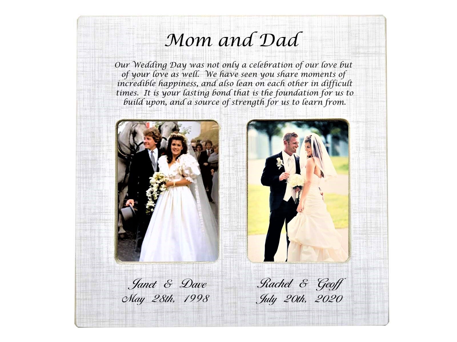 Marco de fotos de boda para padres padres de regalo de boda - Etsy México Marco de fotos de boda para padres padres de regalo de boda - Etsy México