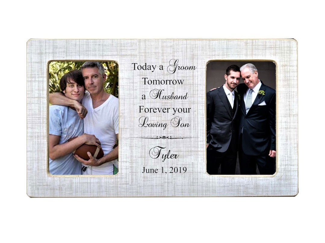 Father and Son Picture Frame, Then and Now Photo Frame, Wedding Gift