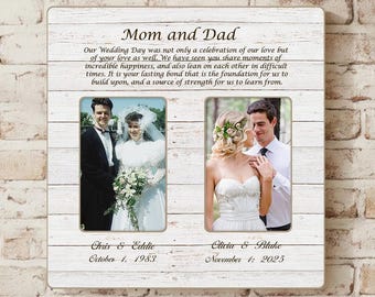 Wedding Gift For Parents Photo Frame, Thank You Gift, In Laws Wedding Picture Frame, Mom And Dad Frame, Parents Of The Bride, 12x12overall