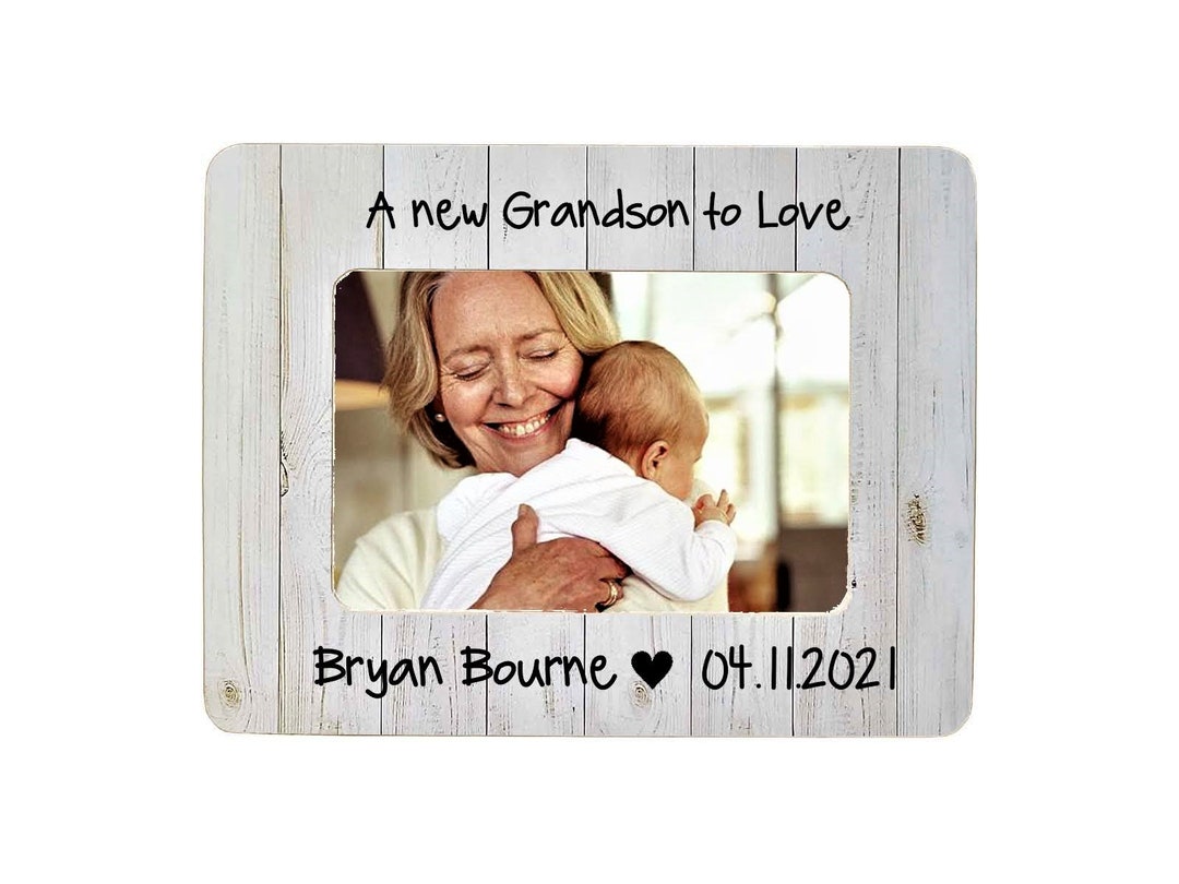 Grandson Frame, Grandchildren Picture Frame, Gift for New Grandparent
