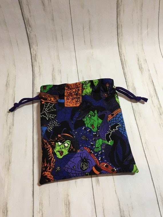 Drawstring Dice Bag Bunnies and Flowers