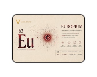 Alfombrilla de escritorio de química de europio, alfombrilla de ratón de elementos de tierras raras, alfombrilla de escritorio científica