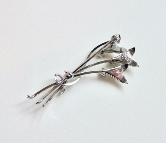 Vintage 1950's Sterling Silver DCE Flower Pin wit… - image 7