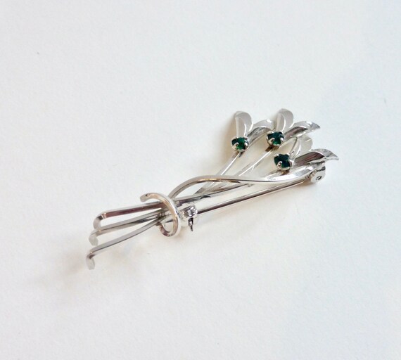 Vintage 1950's Sterling Silver DCE Flower Pin wit… - image 6