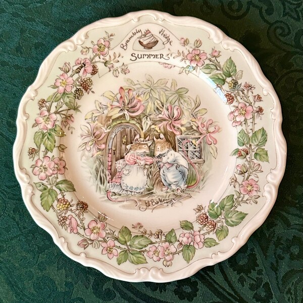 Vintage Collectible Royal Doulton Brambly Hedge "Summer" plate gift collection 1982