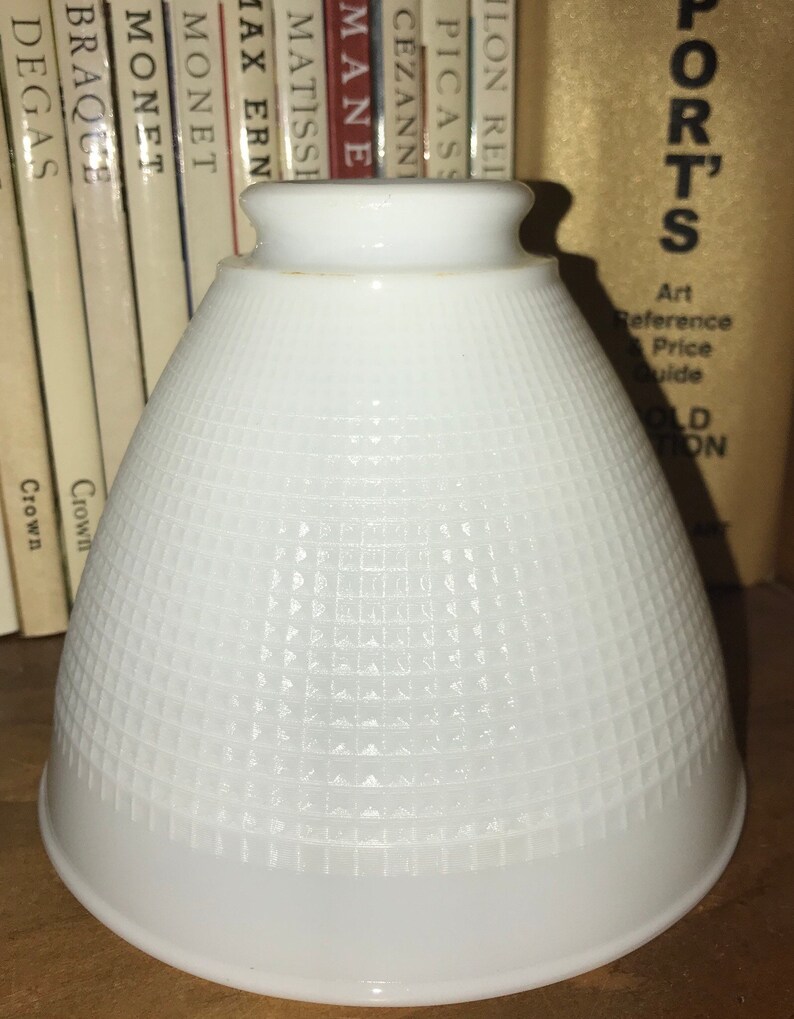 Vintage Small White Milk Glass Lamp Shade Stiffel Floor Diffuser Globe Upcyclethat