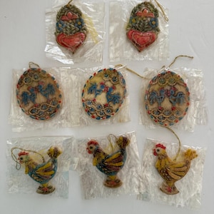 Vintage Wachsform Hahn Huhn Herz Ornamente Urlaub Dekor Deutschland 8 Sammler