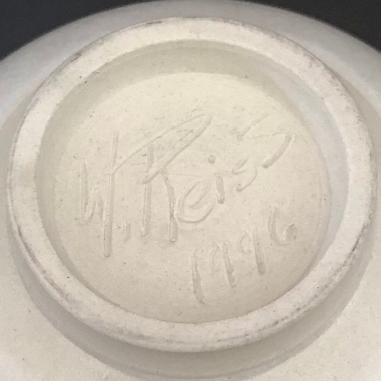 Walter Reiss Studio Pottery Footed Rice Bowl Green Blue Beige Etsy