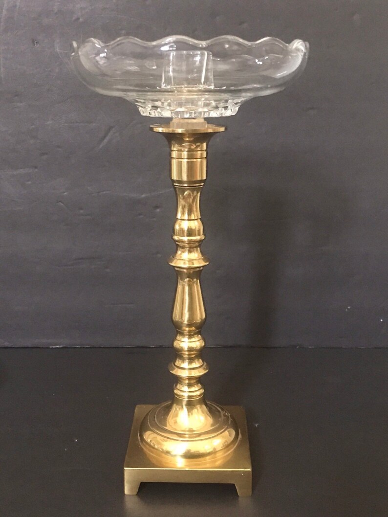 Vintage Round Scalloped Glass Candle Saucer Bobeche 6 Inch Etsy