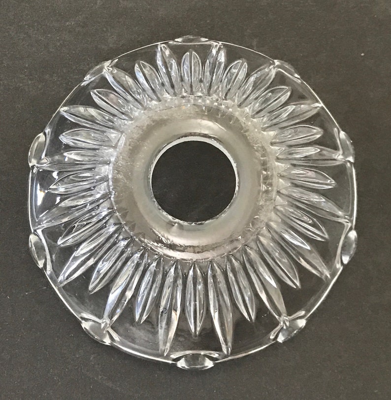 Round Scalloped Glass Candle Saucer Bobeche 4.5 Inch Vintage Etsy