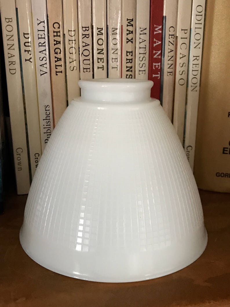Vintage Small Petite White Milk Glass Lamp Shade Stiffel Floor Etsy