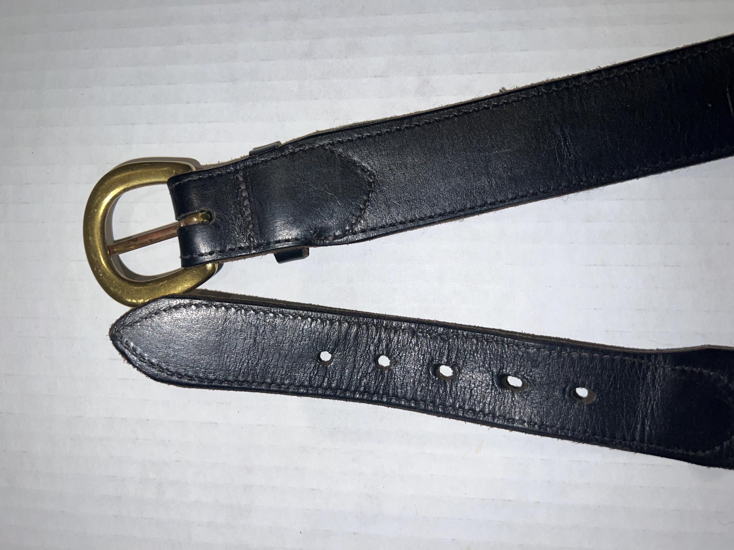 Needlepoint Elephant Belt Black Leather Handcrafted Fashion  display picture 1