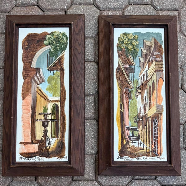 Maxwell New Orleans Old Louisiana Hanging Wall Art Acrylic Paintings Set
