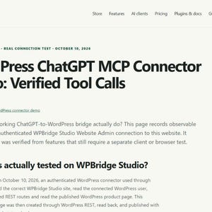 WordPress MCP Connector for ChatGPT, Resale & White Label License — WPBridge Studio