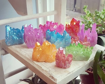 Crystal Gems Stone Quartz Amethyst Geode Cluster silicone mold Assorted