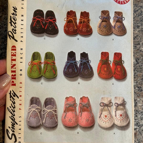 Simplicity Sewing Pattern 2867 Baby Booties 1948 Vintage Look