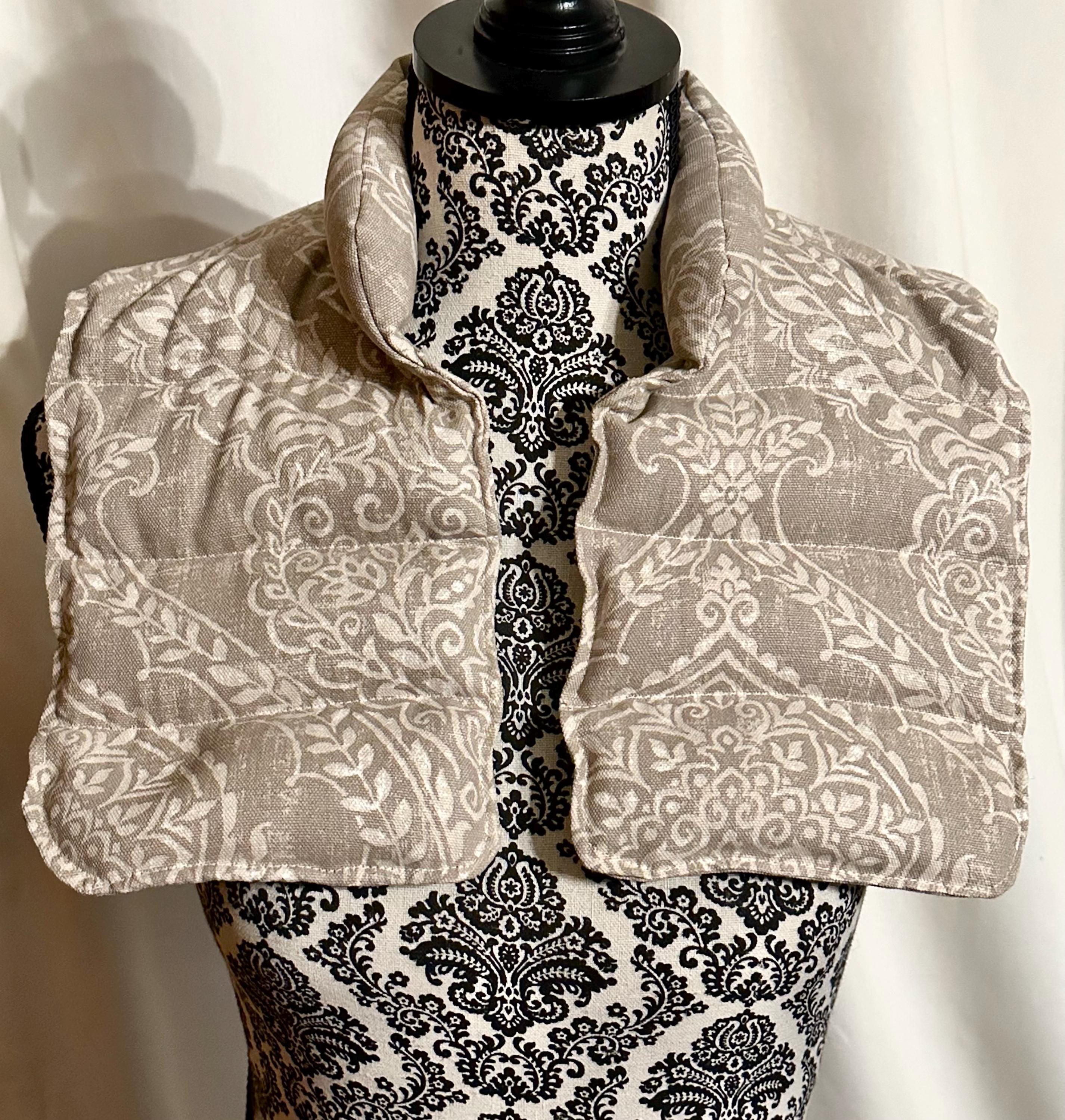 The Vest Microwavable Neck and Back Heat Pack with Collar Flaxseed and Lavender