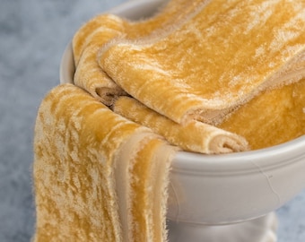 Mustard Seed Silk Velvet Ribbon; Bridal Bouquet, invitations; hand dyed; hand ripped; photography styling; Wedding, fall yellow autumn