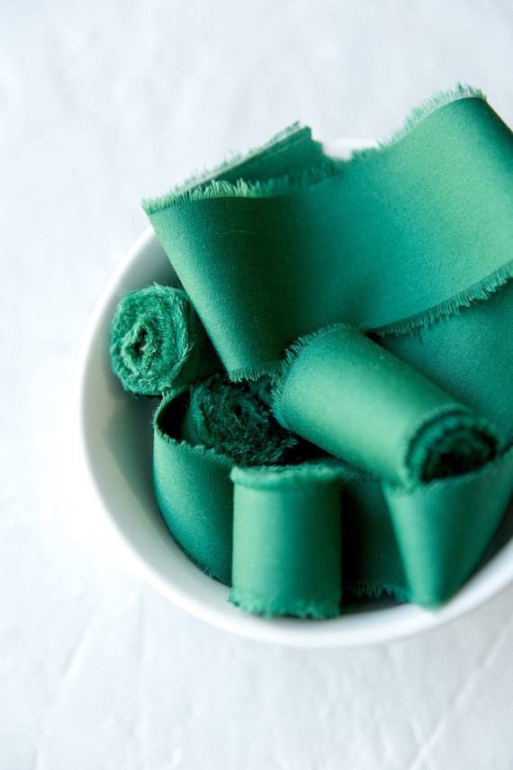 mint green invitations; hand dyed; hand ripped; wedding photography; teal Seaglass Cotton Ribbon; 100/% Vegan Cruelty Free; Bridal Bouquet