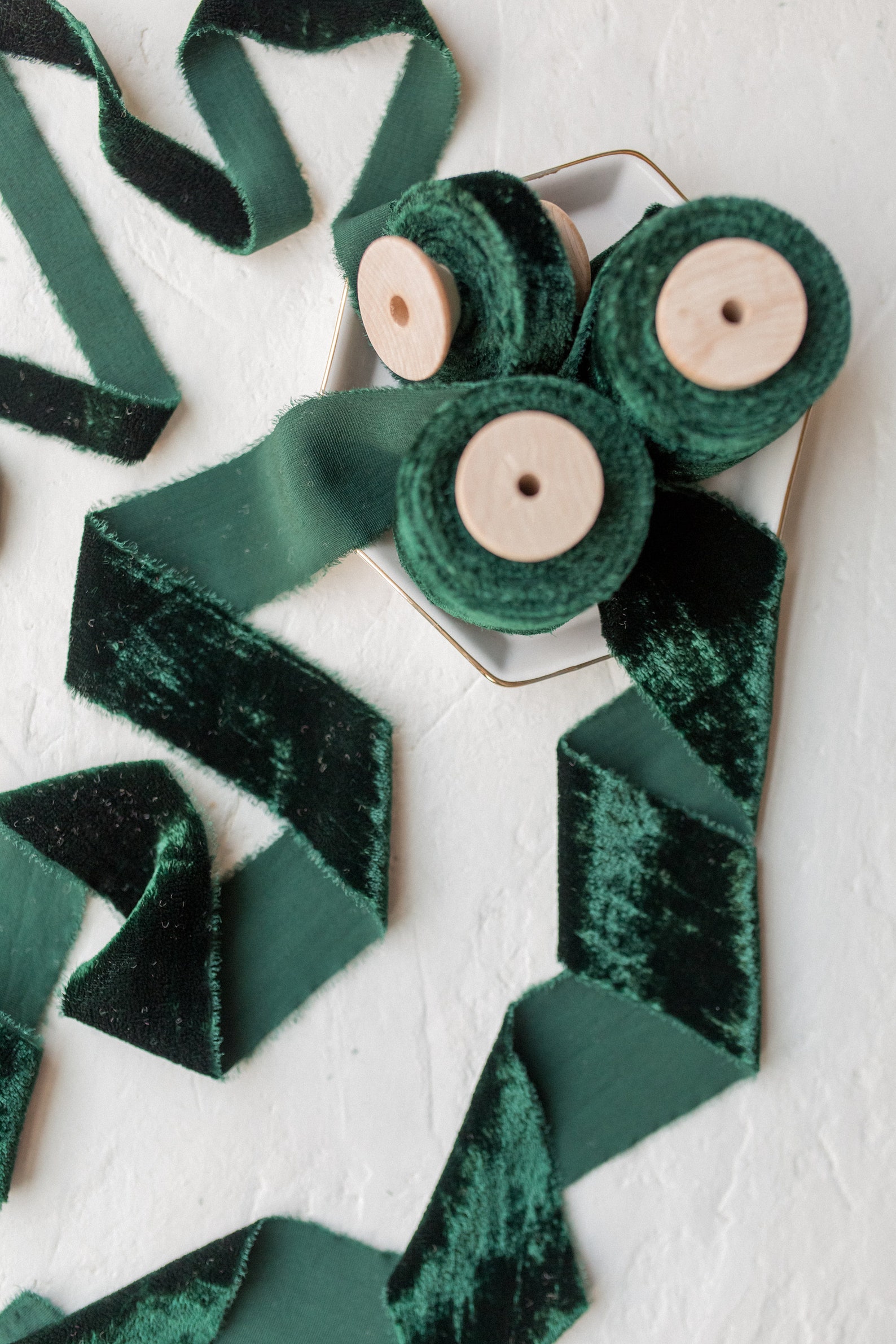 Hunter Green Silk Velvet Ribbon Bridal Bouquet Invitations Etsy